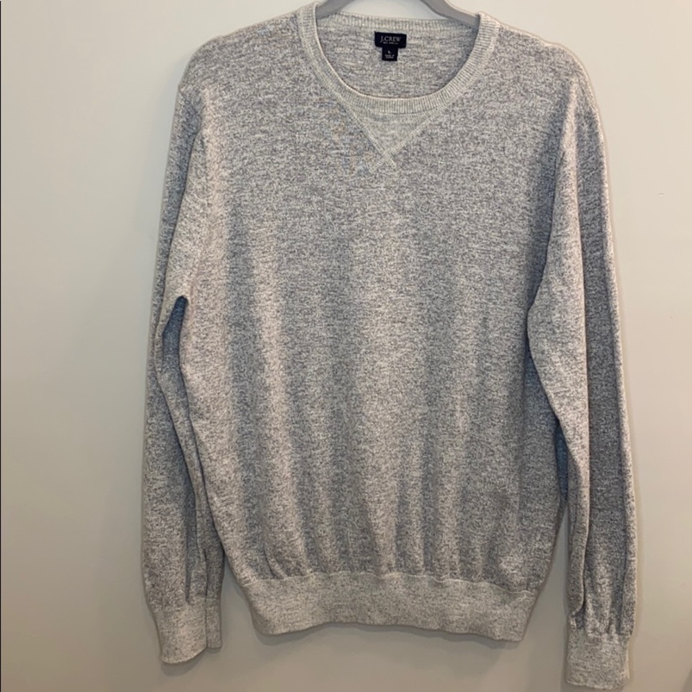 J.Crew Crew Neck Long Sleeve Sweater Gray Sz L